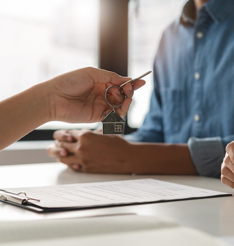 Handing over the keys to a new home